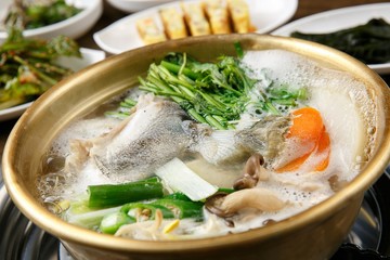 daegutang. Codfish Soup.