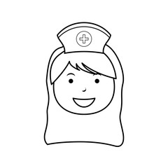Obraz na płótnie Canvas Nurse medical profession icon vector illustration graphic design
