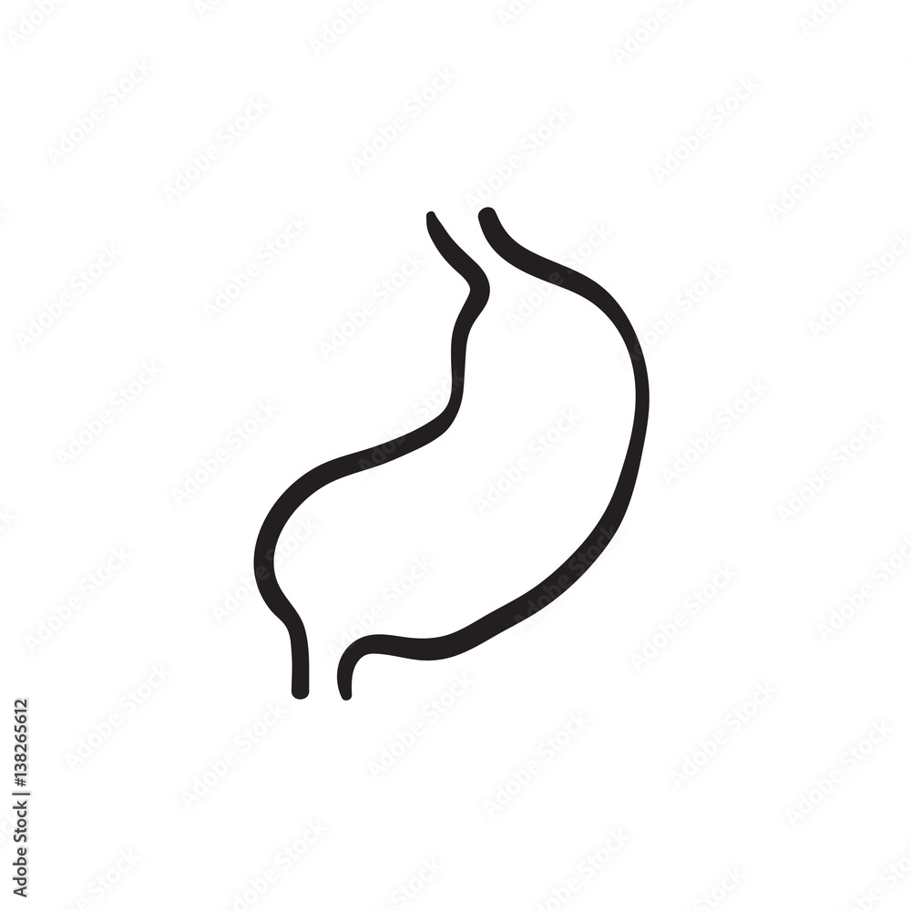 Canvas Prints stomach sketch icon.