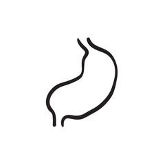 Stomach sketch icon.