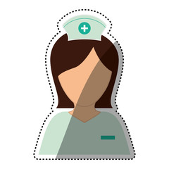 Nurse medical profession icon vector illustration graphic design