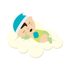 little asian baby icon vector illustration design