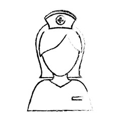 Nurse medical profession icon vector illustration graphic design