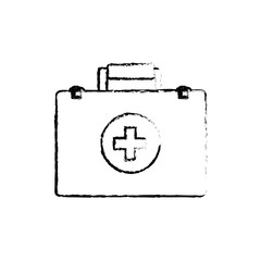First aid suitcase icon vector illustration graphic design