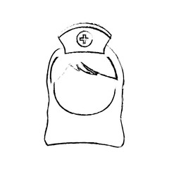 Nurse medical profession icon vector illustration graphic design