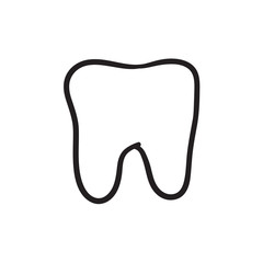 Tooth sketch icon.