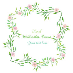Obraz premium Watercolor floral border