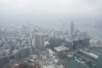 A view of skyscrapers in Hong Kong
