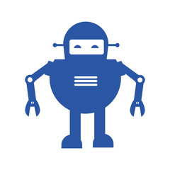 cute robot electronic character vector illustration design
