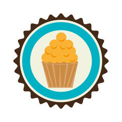 delicious cupcake sweet icon vector illustration design