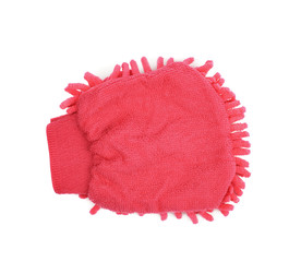 Car washing mitt glove isolated