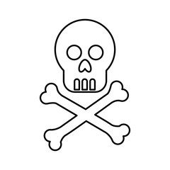 skull danger isolated icon vector illustration design