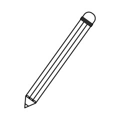 Wooden pencil school icon vector illustration graphic design