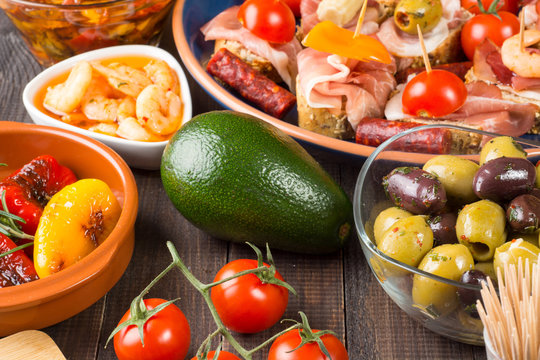 Bar with spanish tapas starters