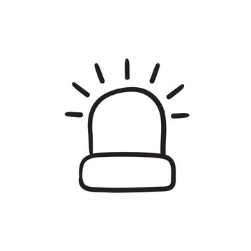 recommend clip art: Siren light sketch icon.
