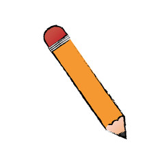 Wooden pencil school icon vector illustration graphic design