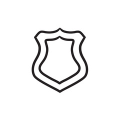 Police badge sketch icon.