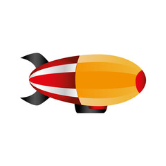 cute zeppeling flying icon vector illustration design