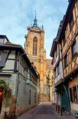 Colmar. The old half-timbered houses.