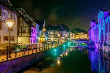Fototapeta premium Colmar. City Canal on the sunset.