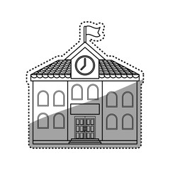 School building isolated icon vector illustration graphic design