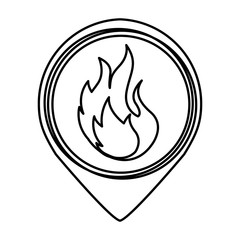 fire flame sign icon vector illustration design