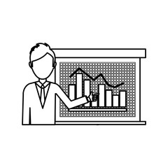 statistic graph report icon vector illustration graphic design