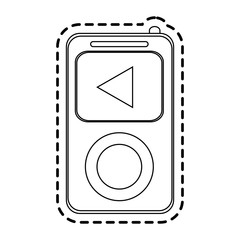 music player gadget icon image vector illustration design 