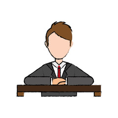 Businessman executive profile icon vector illustration graphic design