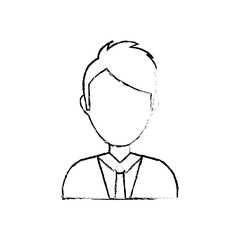 Businessman executive profile icon vector illustration graphic design