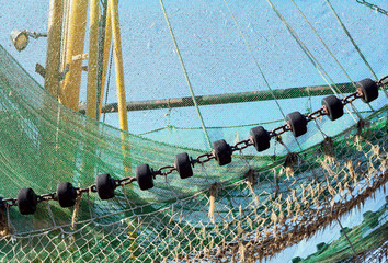Fischernetz eines Krabbenkutters, Hintergrund
