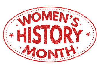 Women's history month sign or stamp