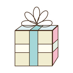 giftbox party celebration icon vector illustration design