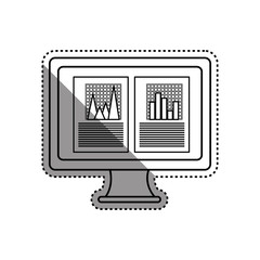 statistic graph report icon vector illustration graphic design
