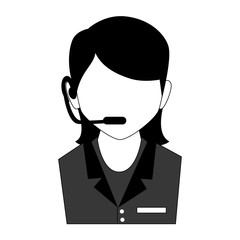 call center agent service icon vector illustration design