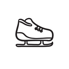 Skate sketch icon.