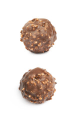 Chocolate ball confection candy isolated