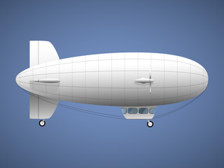 Airship. Air passenger transport. Vector illustration.