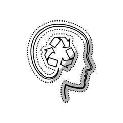 Go green ecology icon vector illustration graphic design