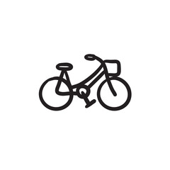 Obraz premium Bicycle sketch icon.