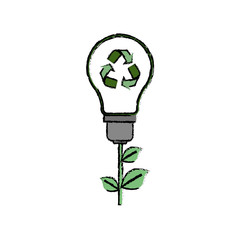 Green energy ecology icon vector illustration graphic design