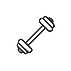 Dumbbell sketch icon.
