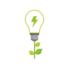 Green energy ecology icon vector illustration graphic design