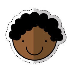 little boy drawing isolated icon vector illustration design