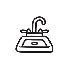 Sink sketch icon.