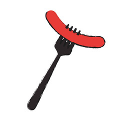 single sausage icon image vector illustration design 