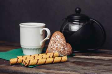 mug and cake, sweet rolls