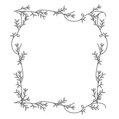 Obraz premium frame with silhouette creepers nature design vector illustration