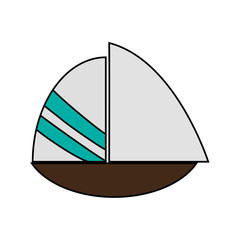 single sailboat icon image vector illustration design 