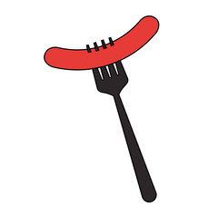 single sausage icon image vector illustration design 
